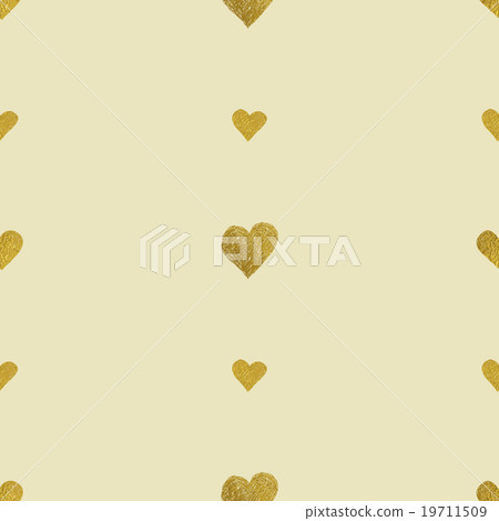 Golden hearts seamless pattern - Stock Illustration [19711509] - PIXTA