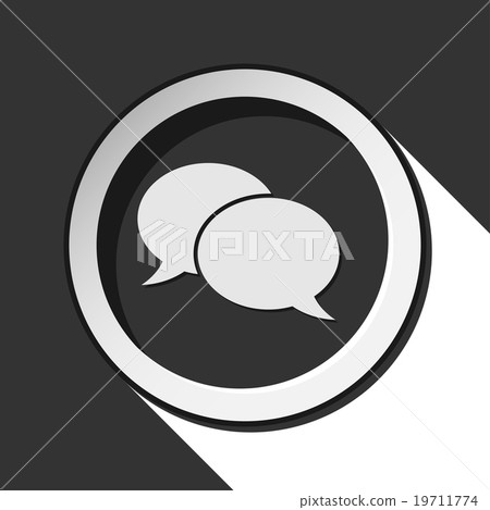 icon - speech bubbles with shadow - Stock Illustration [19711774] - PIXTA