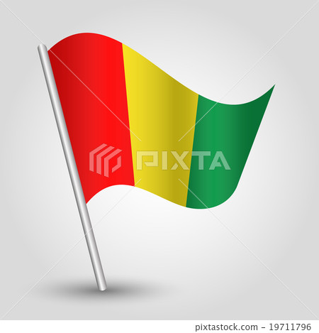vector waving simple triangle guinean flag vector waving simple triangle guinean flag 19711796