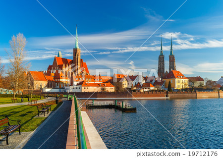 Cathedral Island in the morning, Wroclaw, Poland Cathedral Island in the morning, Wroclaw, Poland 19712176
