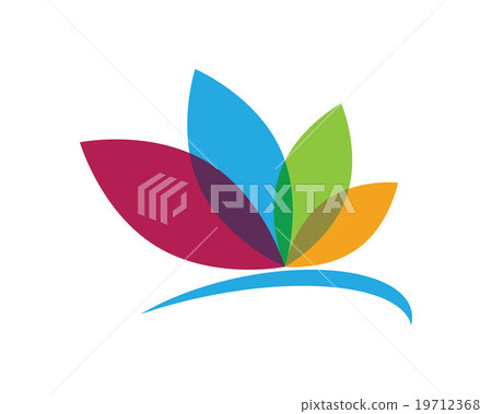 Stylized lotus flower icon 19712368