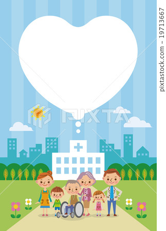 照顧者家庭和區域醫學圖像的背景是模板（heartblowing） 19713667