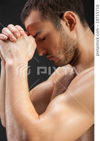 Attractive young fit guy is very exhausted Attractive young fit guy is very exhausted 19715718