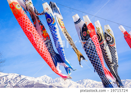 白馬村的鯉魚旗 白馬村的鯉魚旗 19715724
