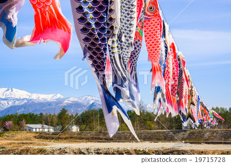白馬村的鯉魚旗 白馬村的鯉魚旗 19715728