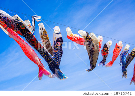 Carp streamer in Hakuba village 19715741
