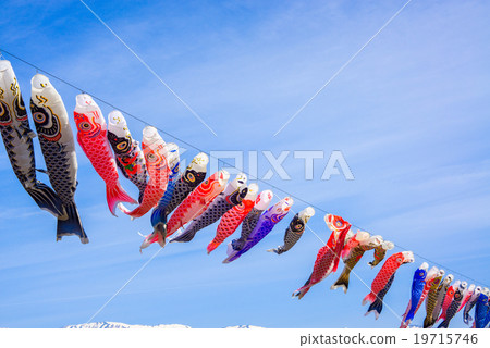 白馬村的鯉魚旗 白馬村的鯉魚旗 19715746