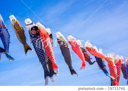 白馬村的鯉魚旗 白馬村的鯉魚旗 19715748