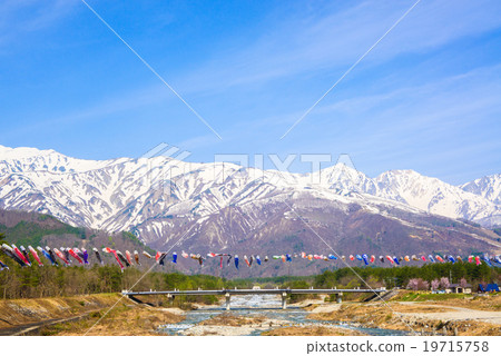 Carp streamer in Hakuba village Carp streamer in Hakuba village 19715758