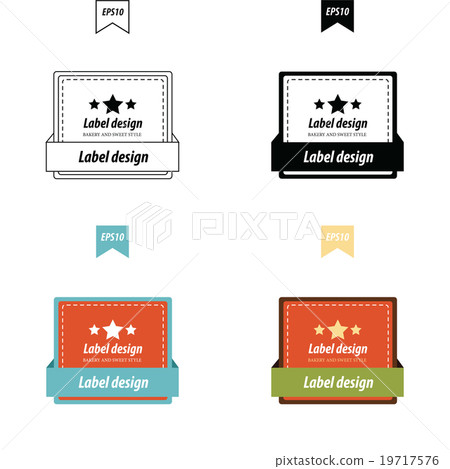 label design 4 styles - Stock Illustration [19717576] - PIXTA