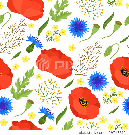 Seamless floral pattern with pretty spring flowers Seamless floral pattern with pretty spring flowers 19717811