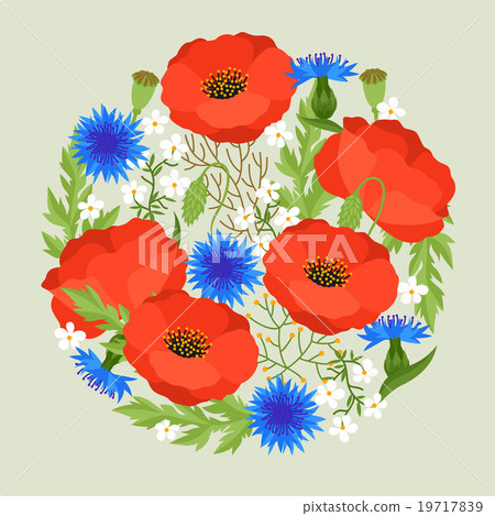 Floral background with pretty spring flowers Floral background with pretty spring flowers 19717839