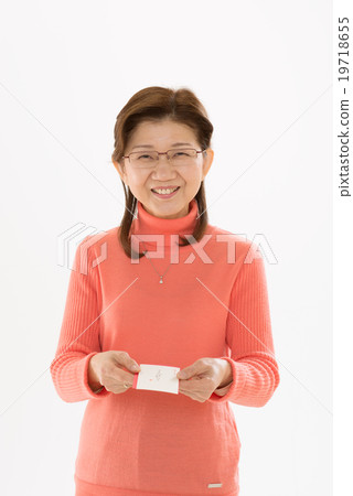 笑的高級女人，白背 19718655