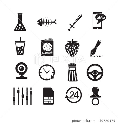 Set of web icons for website and communication Set of web icons for website and communication 19720475