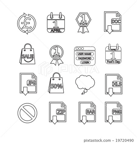 Set of web icons for website and communication 19720490