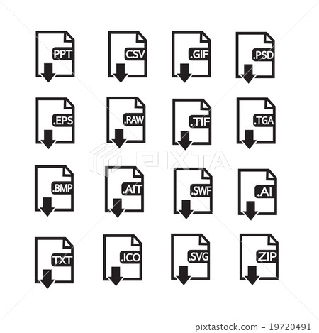 Files Format Icon Set Files Format Icon Set 19720491