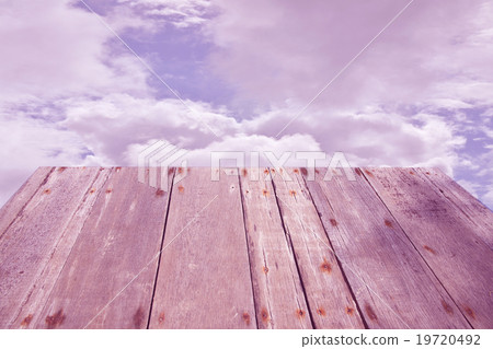 Planks background sky pink Planks background sky pink 19720492