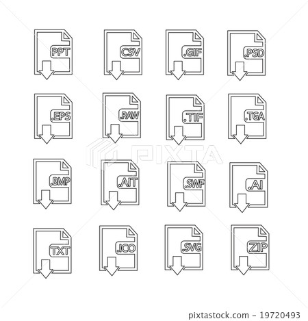 Files Format Icon Set Files Format Icon Set 19720493
