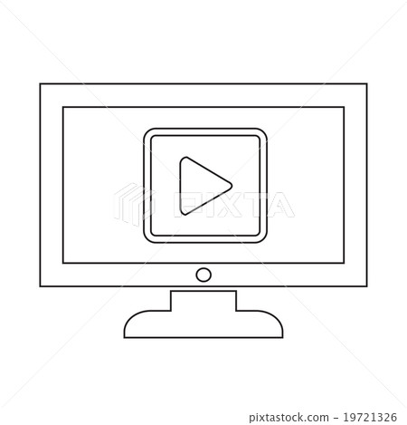 play button tv icon design Illustration play button tv icon design Illustration 19721326