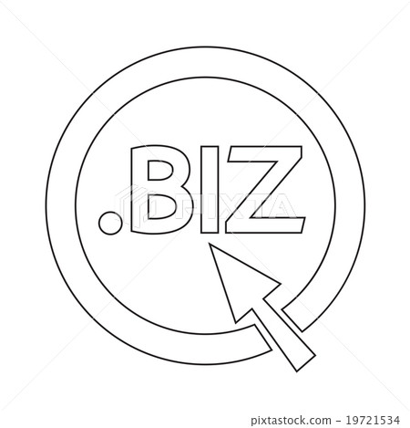 Domain dot biz sign icon Illustration 19721534
