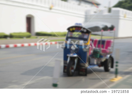 Taxi transport tricycle blurred. 19721858