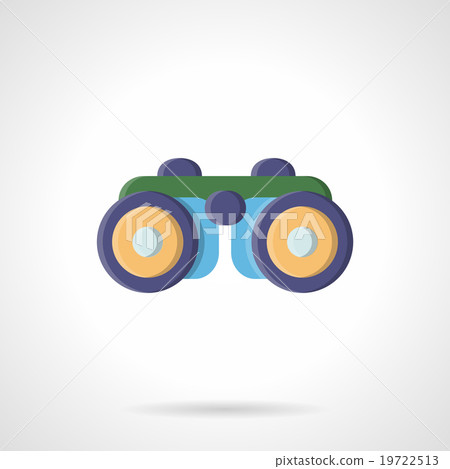 Binoculars flat color style vector icon Binoculars flat color style vector icon 19722513
