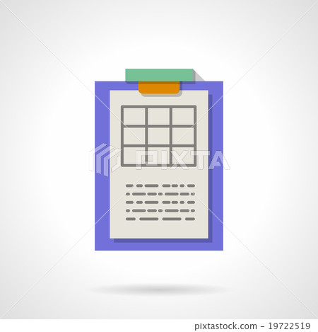 Results spreadsheet flat color vector icon Results spreadsheet flat color vector icon 19722519