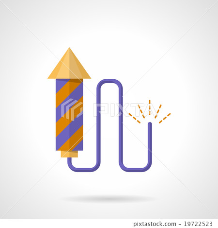 Purple firecracker flat color vector icon 19722523