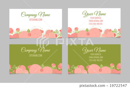 Double-sided floral business card 19722547