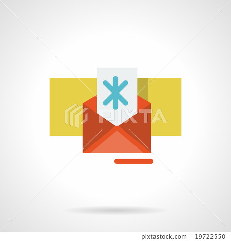 Winter greetings flat color vector icon Winter greetings flat color vector icon 19722550