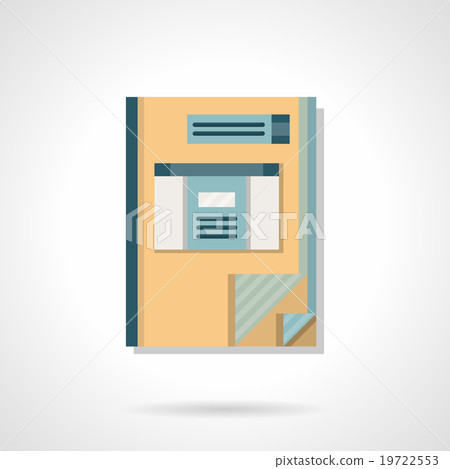 Accounting book flat color vector icon 19722553