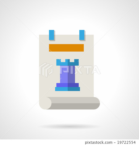 Strategy flat color style vector icon Strategy flat color style vector icon 19722554