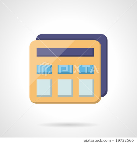 Simple calculator flat color vector icon Simple calculator flat color vector icon 19722560