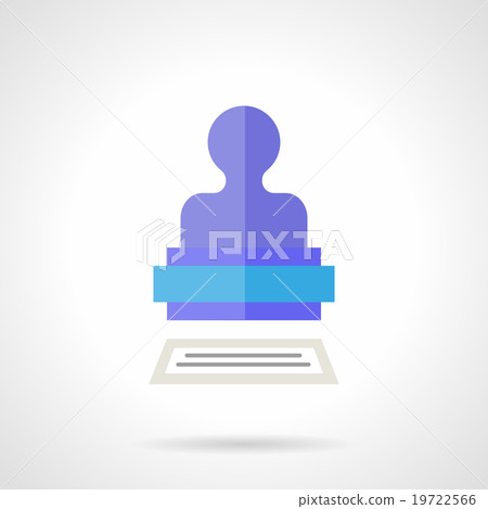 Purple stamper flat color vector icon 19722566