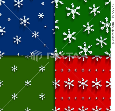Seamless pattern set with snowflakes Seamless pattern set with snowflakes 19722747