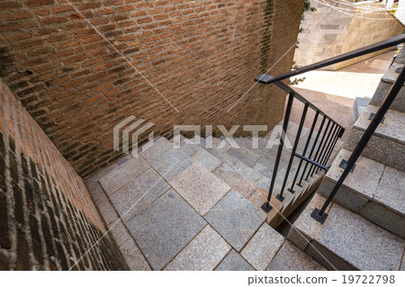 italian brick stairway and handrail 19722798