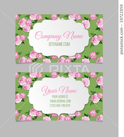 Beautiful floral business cards Beautiful floral business cards 19722859