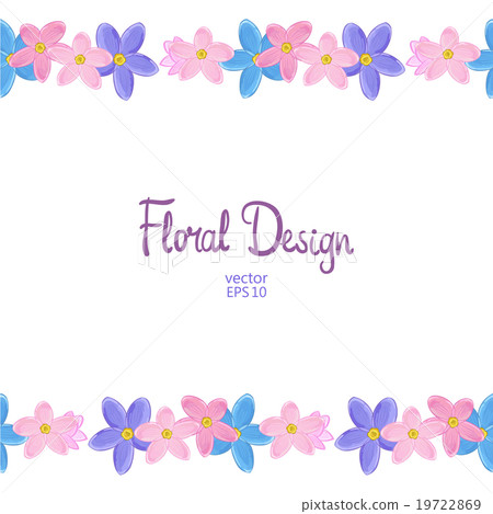 Vector border with forget-me-not flowers Vector border with forget-me-not flowers 19722869