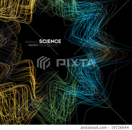 Abstract vector background, futuristic wavy  19726644