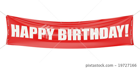 Happy Birthday! Red banner 19727166