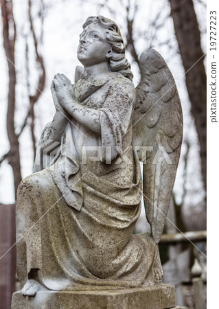 Old cemetery marble sculpture of the angel Old cemetery marble sculpture of the angel 19727223