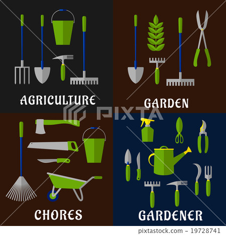 Tools for agriculture and gardening work 19728741