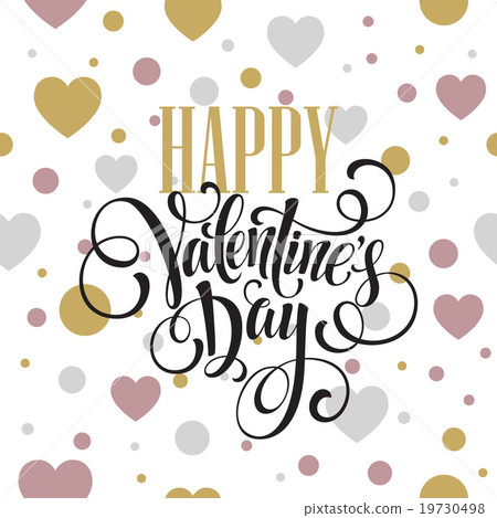 Happy Valentines Day Hand Drawing Lettering design 19730498