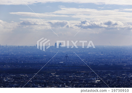 Nagoya city standing from Kinka 19730910