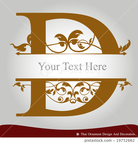 Vector of Letter D in the old vintage style. Vector of Letter D in the old vintage style. 19732662