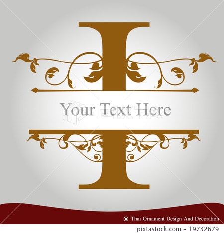 Vector of Letter I in the old vintage style. 19732679