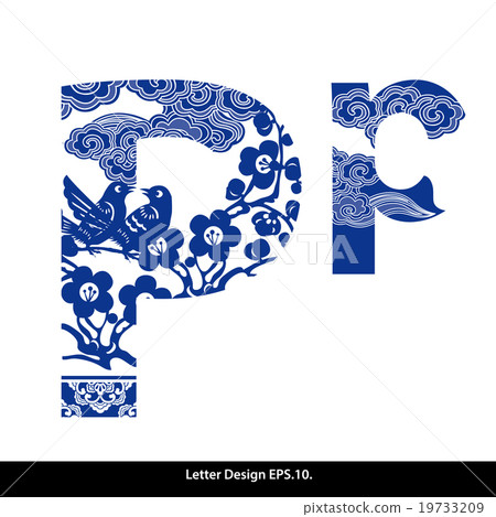 Vector of Tradition chinese style alphabet tape P. Vector of Tradition chinese style alphabet tape P. 19733209