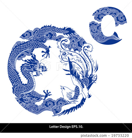 Vector of Tradition chinese style alphabet tape O. Vector of Tradition chinese style alphabet tape O. 19733220
