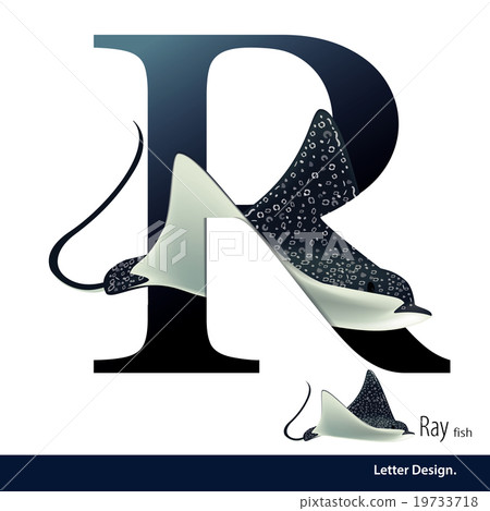 Vector Letter R is Ray fish alphabet. - Stock Illustration [19733718 ...