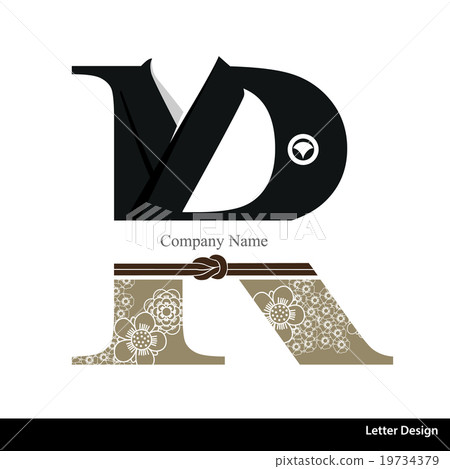 Vector of Kimono style alphabet tape R.  19734379